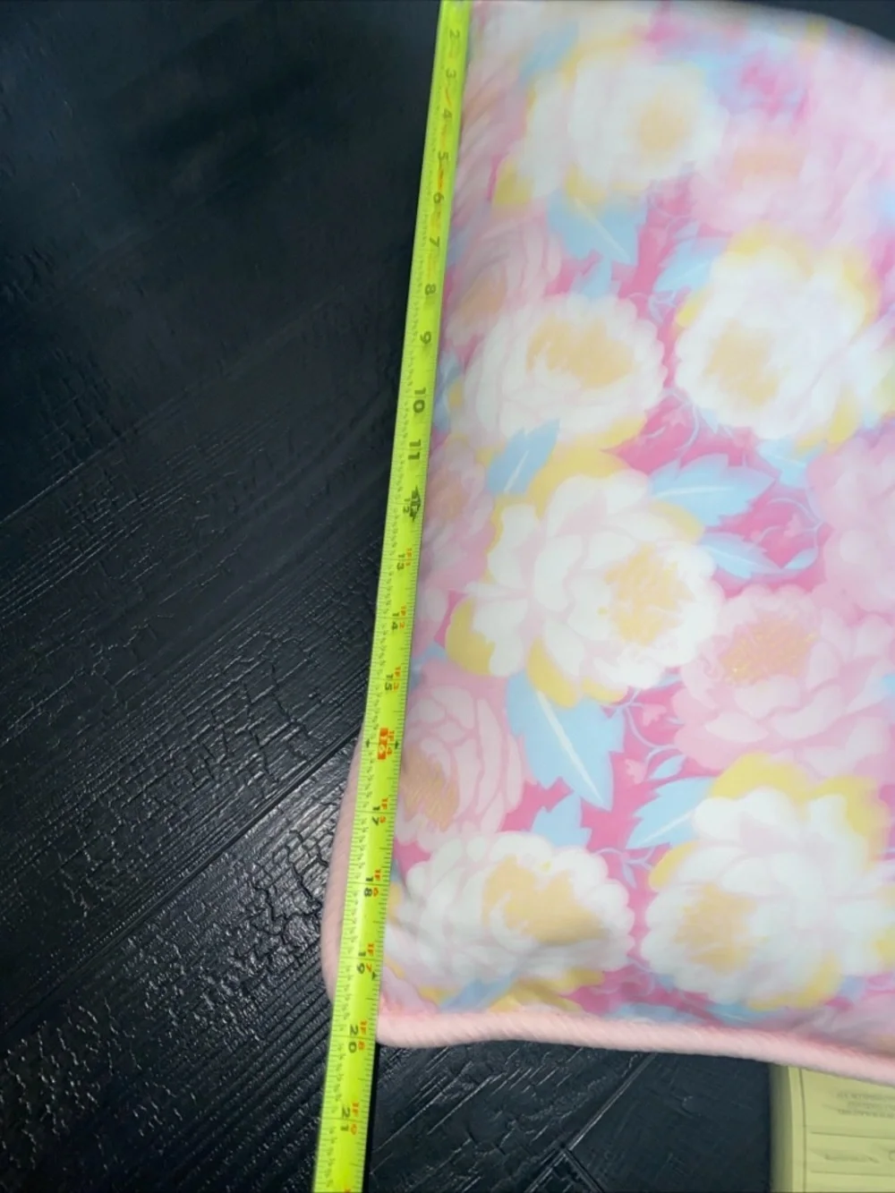 Floral Lumbar Throw Accent Pillow With Insert pastel pink blue, yellow white‎
